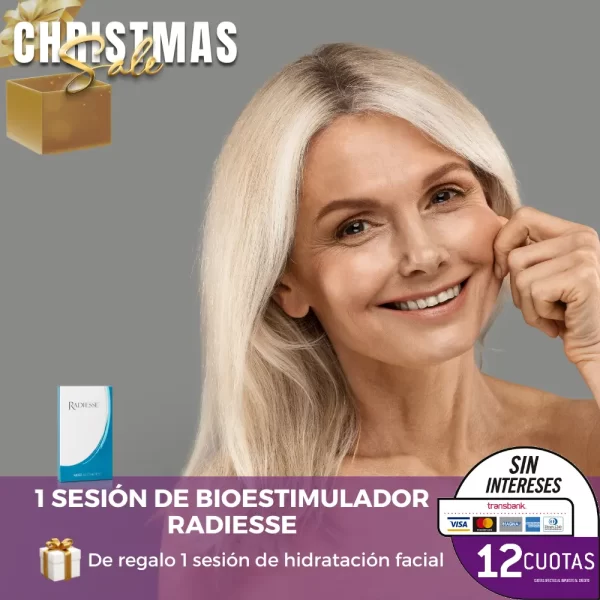 1 sesión de bioestimulador Radiesse + 1 hidratación facial de regalo